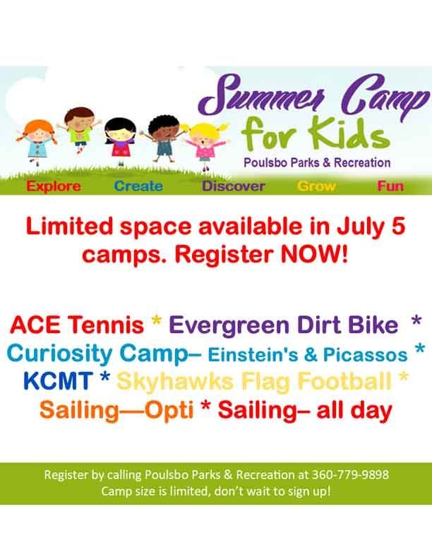Poulsbo Parks And REc Summer Camps 2021